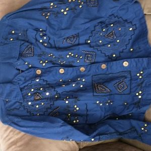 By Design Jacket, Large size, Dark Blue with gold embellishments
